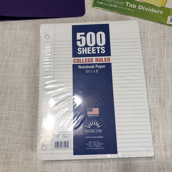 Back to School Essentials Supplies Pack Kit Bundle ~ Binder| 500 Paper | Divider - Picture 4 of 7